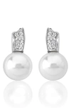 MAJORICA 10MM SIMULATED PEARL DROP EARRINGS,OME2185SPW