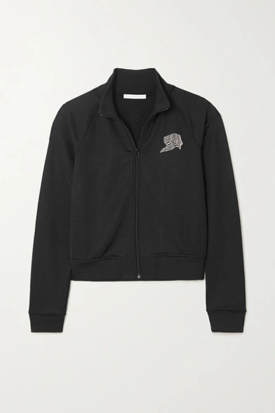 Alexander Wang T French Terry Track Jacket In Black