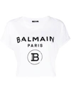 BALMAIN Cropped Logo T-Shirt,11EF4416-1F84-78F1-E8BE-BC9A10FAF67F