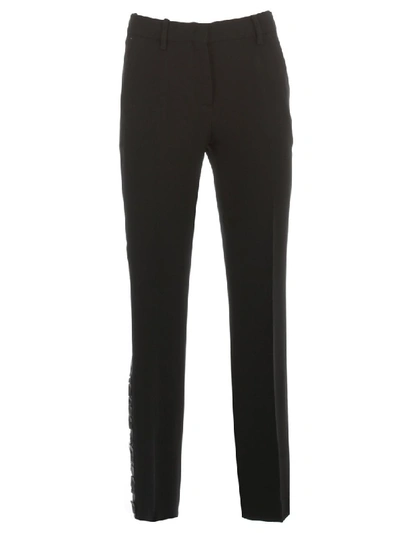 N°21 Flared Trousers Cady W/rouches On Bottom In Black