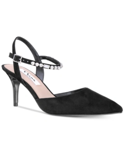 Nina Tonya Evening Pumps Women's Shoes In Black Suede