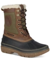 Sperry Ice Bay Tall Waterproof Snow Boot In Brown/olive