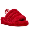 Ugg Fluff Yeah Faux Fur Slingback Sandal In Ribbon Red