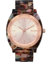 Nixon Women's Time Teller Tortoise Bracelet Watch 40mm In Rose Gold / Pink Tortoise