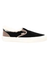 Vans Shearling Trim Black Classic Slip-on Sneakers