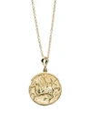 AZLEE LIMITED EDITION LARGE PEGASUS DIAMOND COIN NECKLACE,N499-G18-20