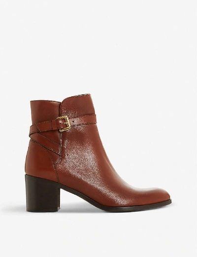 Dune Pacey Leather Ankle Boots In Tan-leather