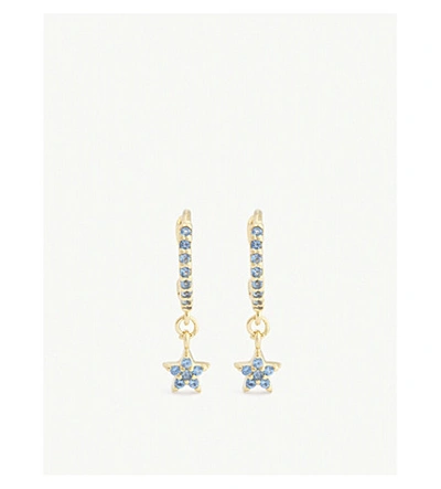 Astrid & Miyu Mystic Star Earrings In Blue/gold