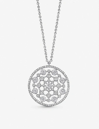 Astley Clarke White Gold Large Icon Nova Diamond Pendant Necklace