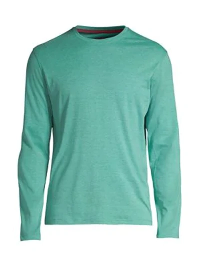 Isaia Cotton Crewneck Pullover In Green
