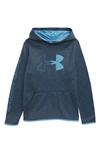 Under Armour Kids' Boys' Armour Fleece Branded Hoodie In Wire / Mobile Blue / Mobile Blue