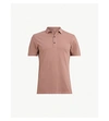 Allsaints Parlour Cotton-blend Polo-shirt* In Clayred