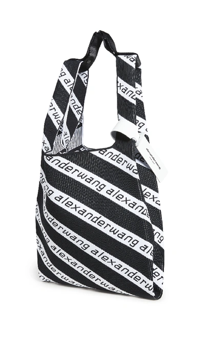 Alexander Wang Large Knit Shopper Bag In 932 Black/w