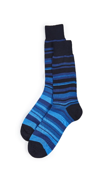 Paul Smith Elliot Mercerised Socks In Blue