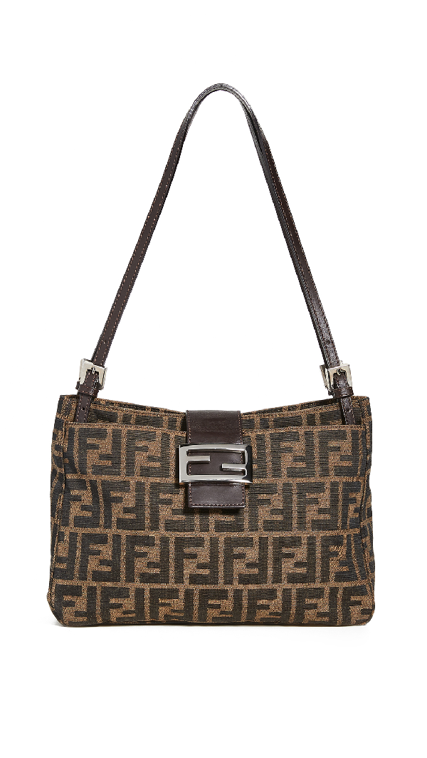 Pre-Owned Fendi Brown Zucca Shoulder Bag | ModeSens