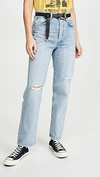 Agolde Blue 90s Mid Rise Loose Fit Jeans In Captured
