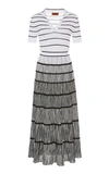 MISSONI STRIPED OMBRÉ RIBBED-KNIT DRESS,759630