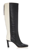 WANDLER ISA TWO-TONE LEATHER KNEE BOOTS,765343