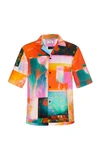 ACNE STUDIOS PRINTED SATEEN SHIRT,765590