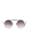 MATSUDA EYEWEAR DOUBLE ROUND-FRAME METAL SUNGLASSES,797616