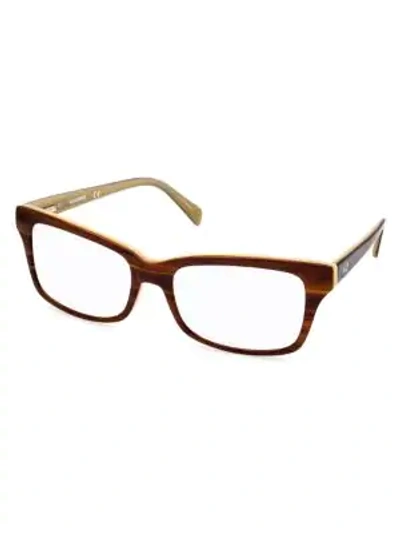 Aqs Sylvester 51mm Square Optical Glasses In Wood