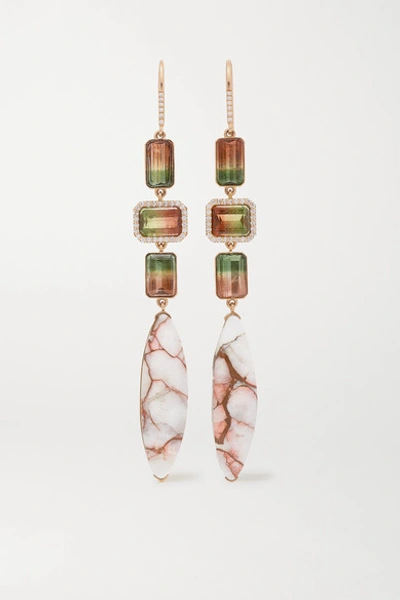 Guita M 18-karat Rose Gold Multi-stone Earrings