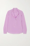 Stella Mccartney Women's Silk Crepe De Chine Tunic Blouse In Lilac