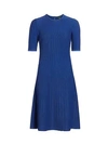 ST JOHN Rib-Knit A-Line Dress