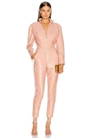 Simkhai Vegan Leather Jumpsuit In Afterglow