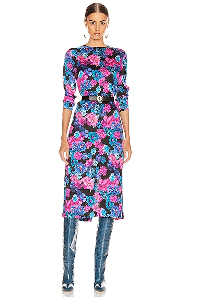 Andamane Beulah Midi Dress In Floral Multi Black