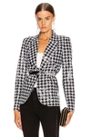 L AGENCE L'AGENCE CHAMBERLAIN BLAZER IN ABSTRACT,BLACK,WHITE,LAGF-WO19