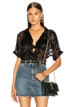 SAINT LAURENT JUNGLE FLOWER SHORT SLEEVE TOP,SLAU-WS185