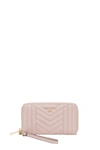 Michael Michael Kors Large Quilted Leather Smartphone Wristlet In Soft Pink