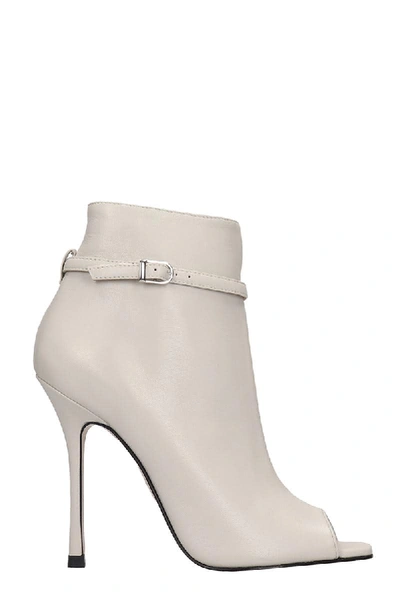 Marc Ellis High Heels Ankle Boots In White Leather