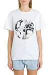 Alberta Ferretti Sequinned Print T-shirt In Bianco