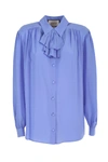 GUCCI CRÊPE DE CHINE SHIRT DETACHABLE JABOT DETAIL,596710 ZAAOG 5264