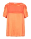 Her Shirt Blouses In Orange