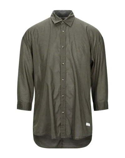 Scotch & Soda Solid Color Shirt In Military Green