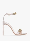 SOPHIA WEBSTER SOPHIA WEBSTER IVORY AALIYAH 100 EMBELLISHED SILK SANDALS,SBR2000214620666