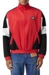 Burberry Astala Colorblock Track Jacket In Red,black,white