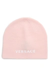 VERSACE LOGO KNIT WOOL BEANIE,ICAP002IK0278