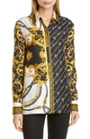 VERSACE BAROCCO GIANNI SIGNATURE PRINT SILK BLOUSE,A82662A233248