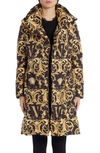 VERSACE V-BAROCCO PRINT DOWN PUFFER COAT,A85817A233315