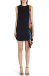 VERSACE BAROCCO PRINT SCARF DETAIL SHIFT MINIDRESS,A85787A224249