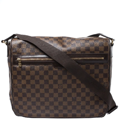 Pre-owned Louis Vuitton Damier Ebene Canvas Spencer Messenger Bag In Brown