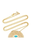 ANDREA FOHRMAN 18K YELLOW-GOLD, WHITE DIAMOND, AND TURQUOISE NECKLACE,795861