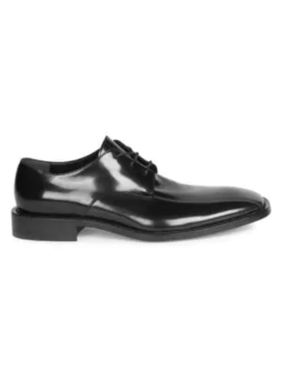 Balenciaga Lace-up Leather Dress Shoes In Noir
