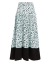 PROENZA SCHOULER Inky Leopard Belted Skirt,060046253907
