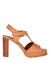 See By Chloé See By Chloe Women's High Block-heel Platform Sandals In Brown