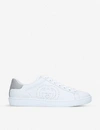 GUCCI GUCCI WOMENS WHITE WOMEN'S NEW ACE EMBROIDERED LEATHER TRAINERS,38290541